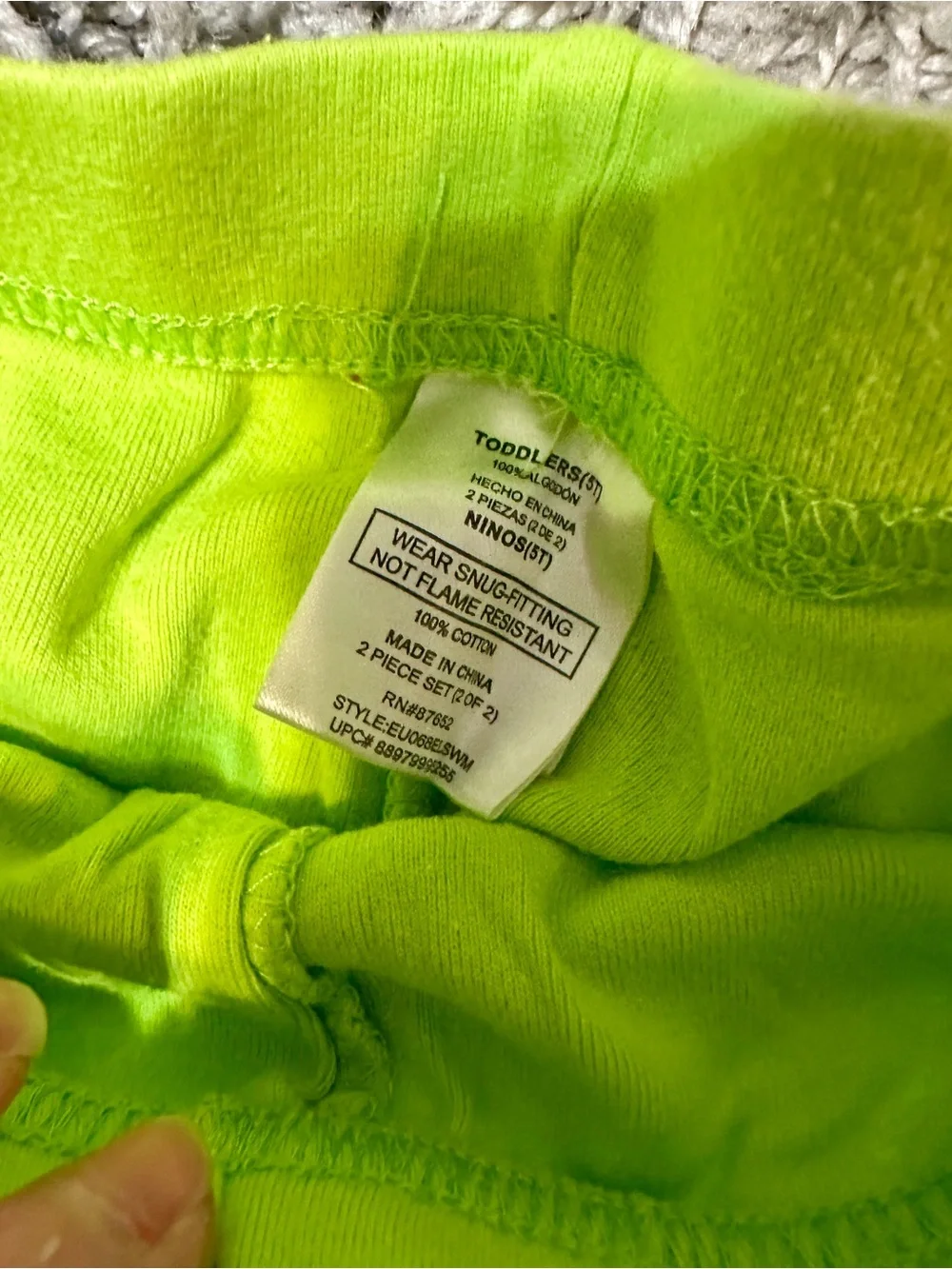 Bright Green Toy Story Long Sleeve Pajama Set